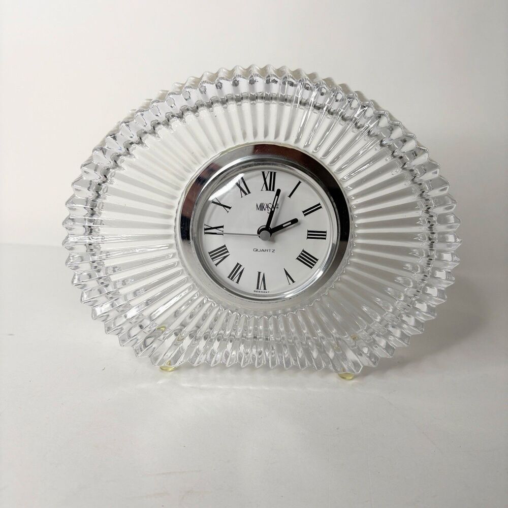 Mikasa Quartz Crystal Mantel Clock Oval Untested Made In Germany